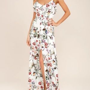 Lulus Bloom on Ivory maxi dress